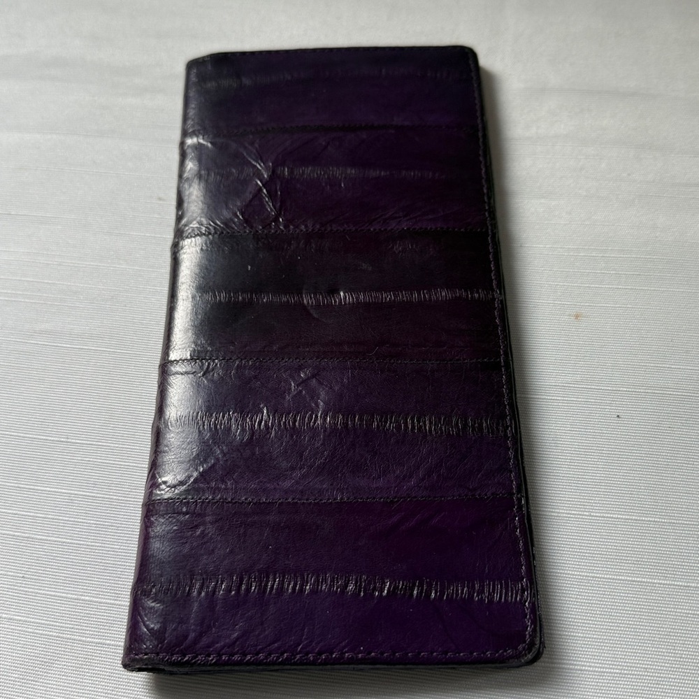 Eel Skin Purple Wallet